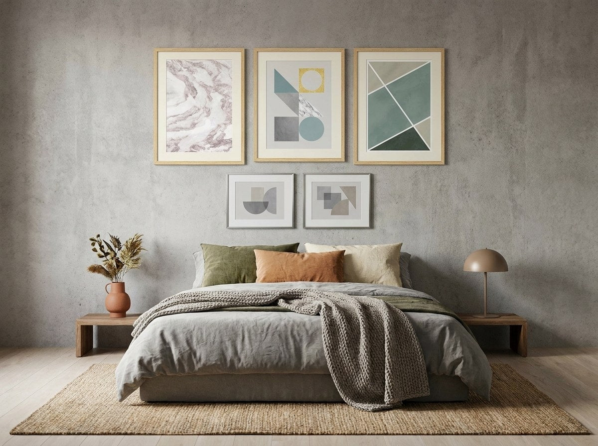 Stone Textures Gallery Wall Set arrangement