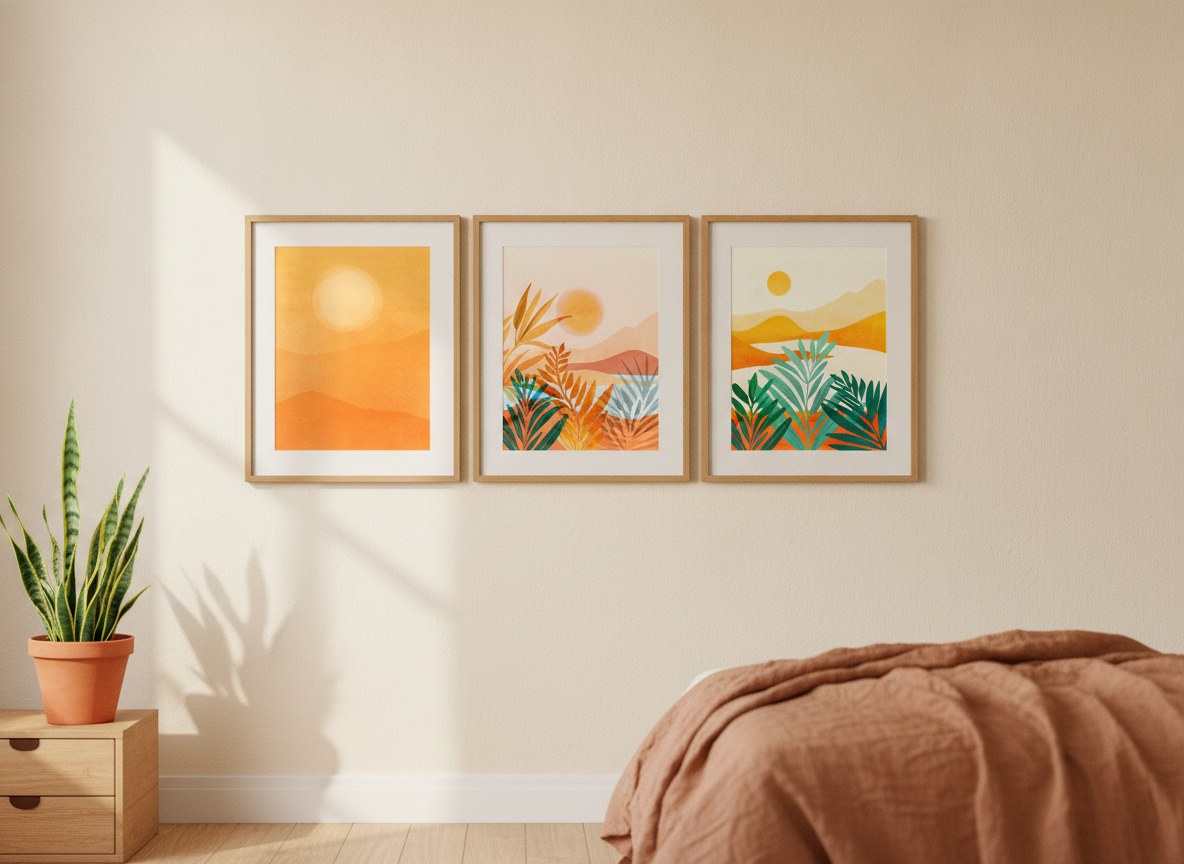 Desert Bloom Gallery Wall Set arrangement