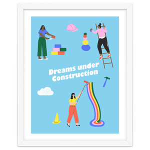 Dreams Under Construction Blue by Colorfuel