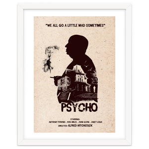 Hitchcock Psycho movie poster by 2ToastDesign