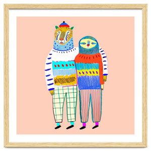 Leopard and Sloth Friends by Ashley Percival