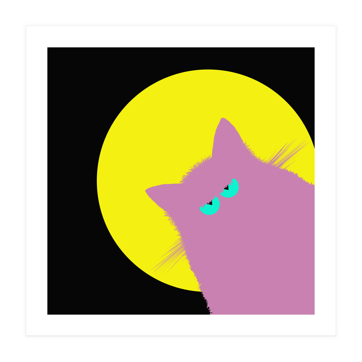 Full Moon Lilac Cat (Print Only)