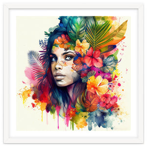 Watercolor Tropical Woman #17 by Chromatic Fusion Studio