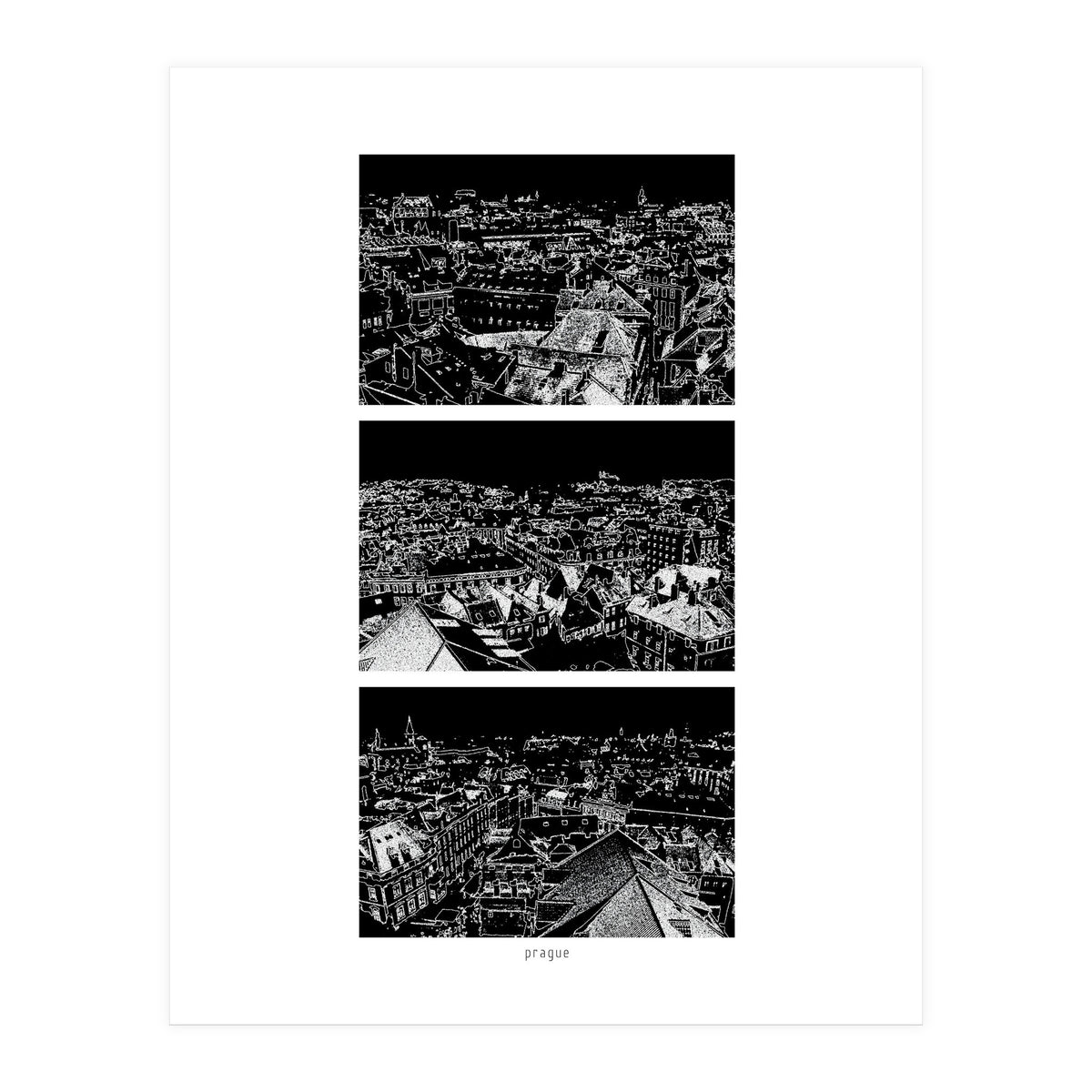 Prague print in black (Print Only)