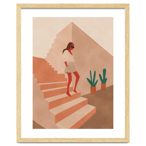 Abstract Tropical Boho Woman by Technicolorable