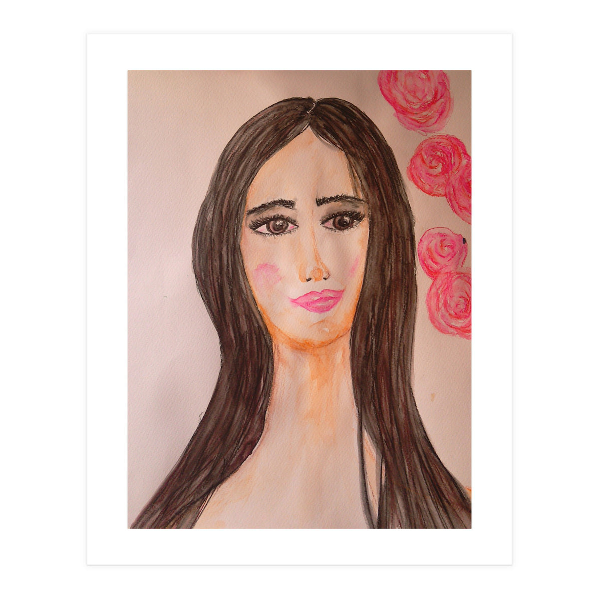 A Brunette With Sad Eyes (Print Only)