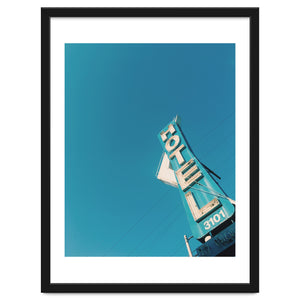 Hotel sign in California by Phillip Van