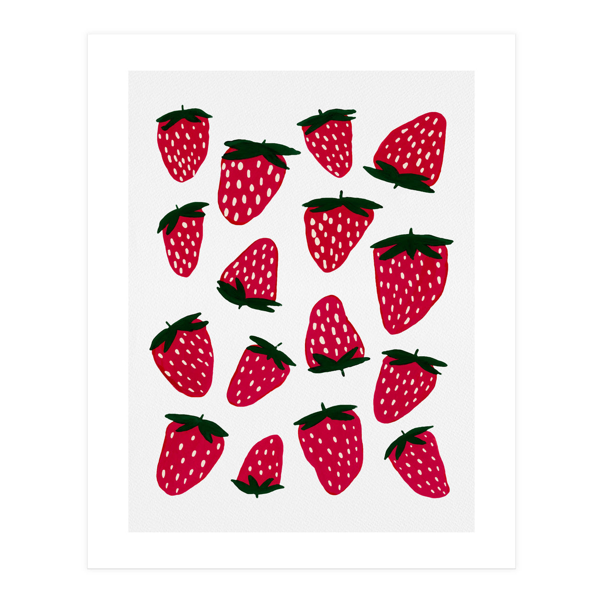 Summer strawberries red (Print Only)
