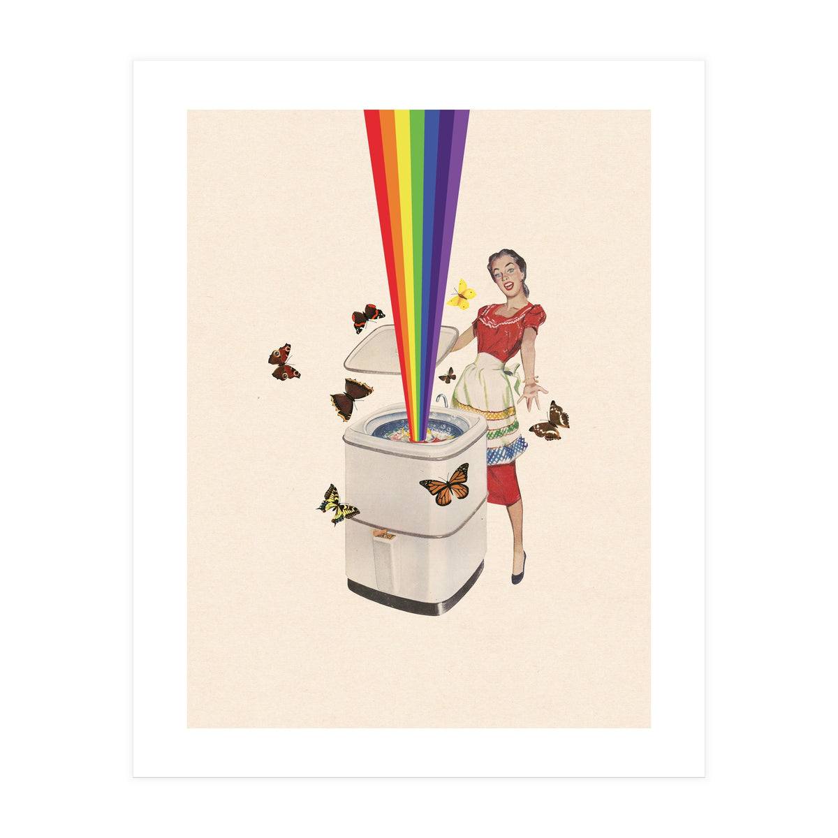 Rainbow Washing Machine (Print Only)