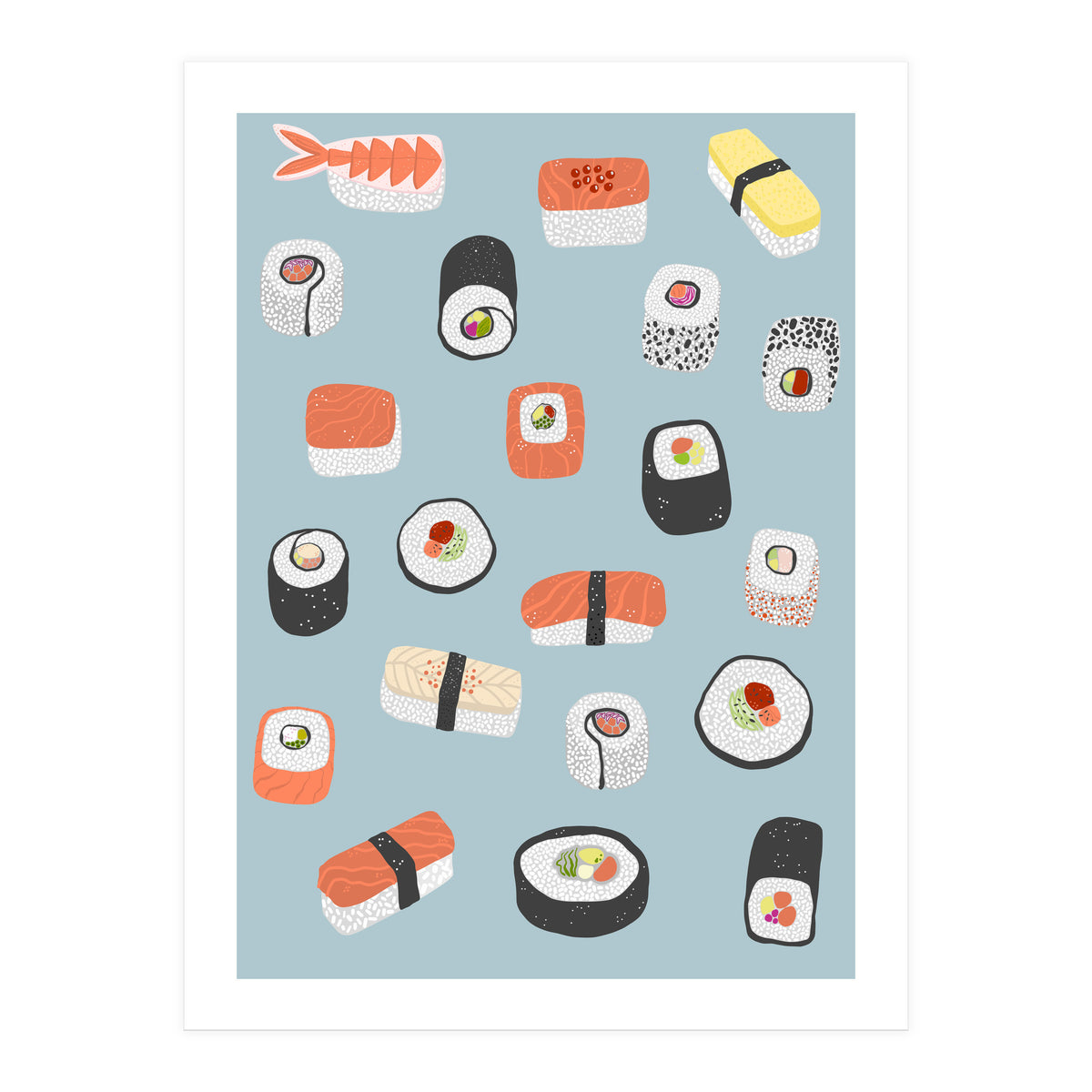 Sushi Roll Maki Nagiri Food Art (Print Only)