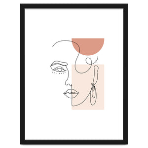 minimal woman face line art by Doriscici