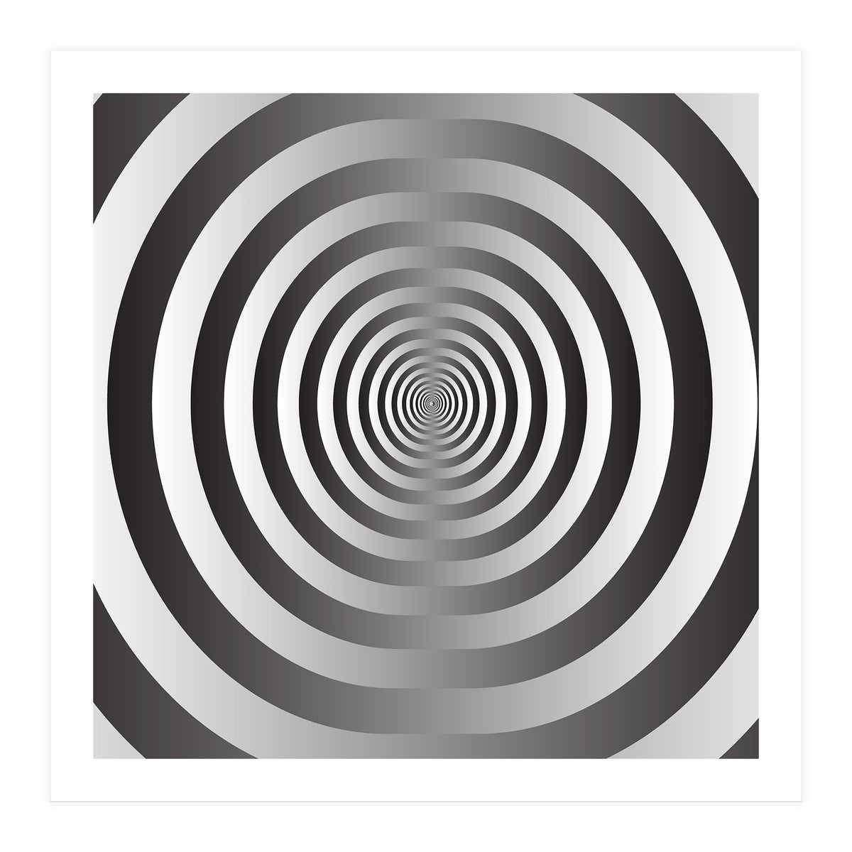Black And White Spiral (Print Only)