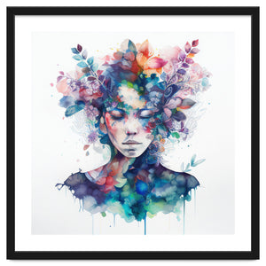 Watercolor Tropical Woman #16 by Chromatic Fusion Studio