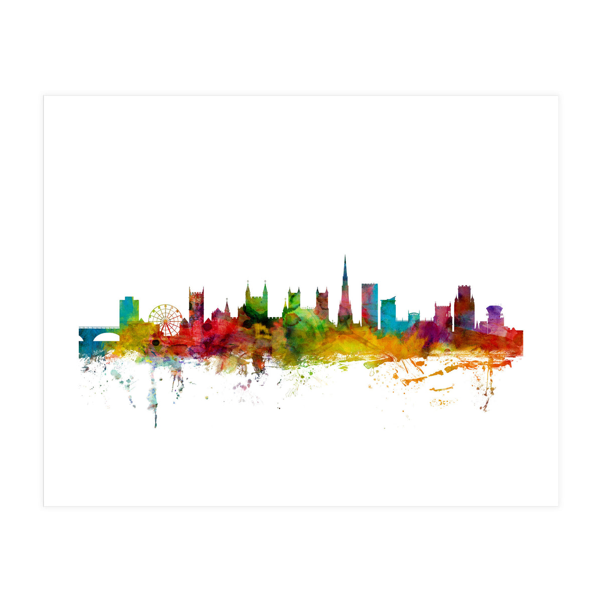 Bristol England Skyline (Print Only)