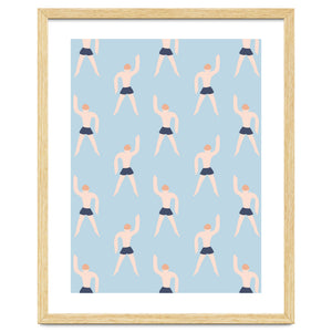 Swimming Boy Pattern by Ildiko Sipos