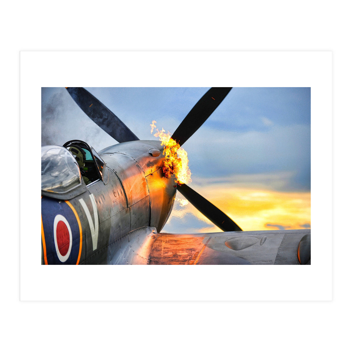 Spitfire Fighter Aircraft 'hot Starting' (Print Only)