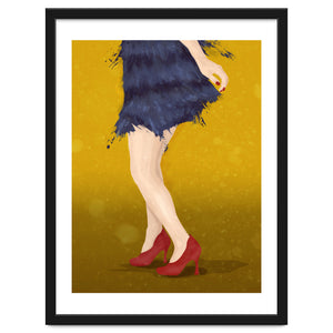 Flapper with red shoes by Sybille Sterk