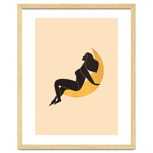 Woman and The Moon by Technicolorable