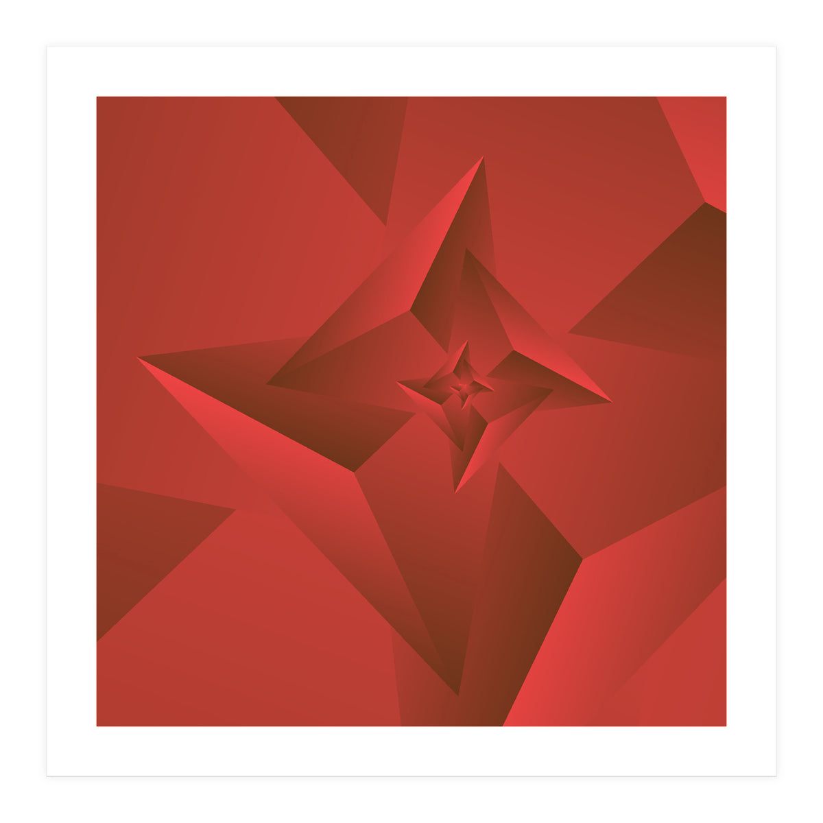 Redish Trendy Triangle (Print Only)