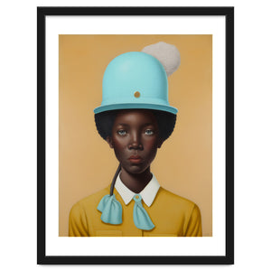 Girl in Hat Portrait Painting by Walter WhatsHisFace