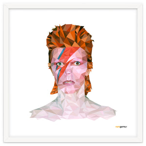 David Bowie Low Poly by Rafa Gomes