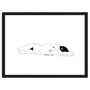 Untitled #1 - Lying nude figure by Marc A. Burns