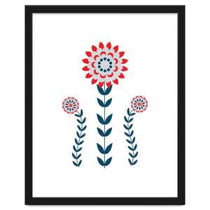Scandi Folk Flowers by Nordic Print Studio