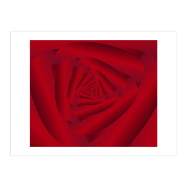 Rose Flower Swirl Art (Print Only)