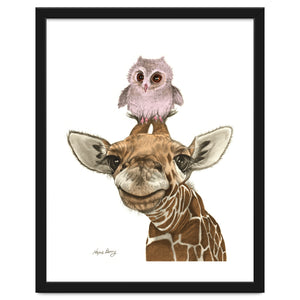 Giraffe and Owl by Wendy Hogue Berry