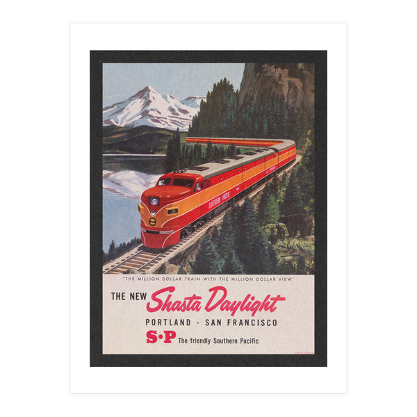 The New Shasta Daylight Train Advertisement (Print Only)
