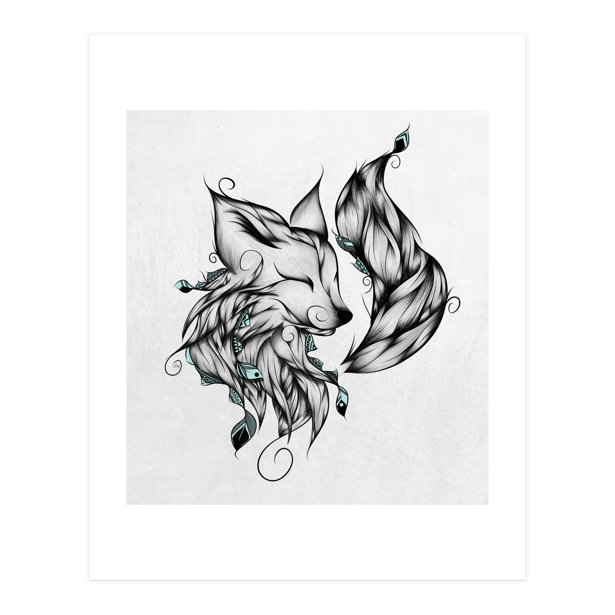 Fox B&w (Print Only)