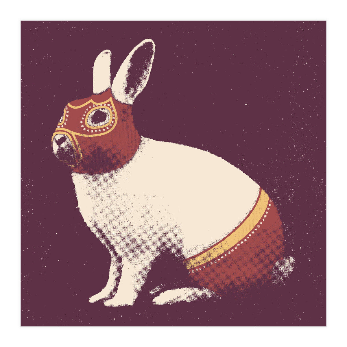 Rabbit Wrestler Square (Print Only)
