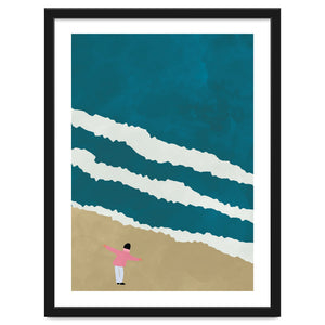 Minimalist Beach Illustration by Technicolorable