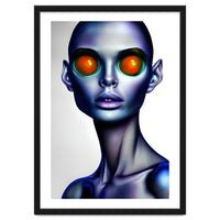Strange Alien Woman Portrait Face AI Art