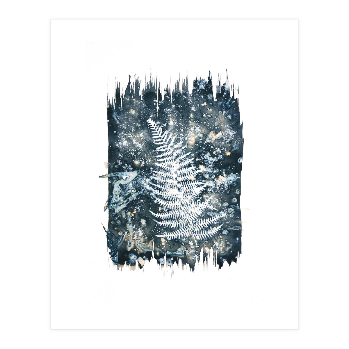 Indigo Blue Botanical Leaves No. 11 (Print Only)