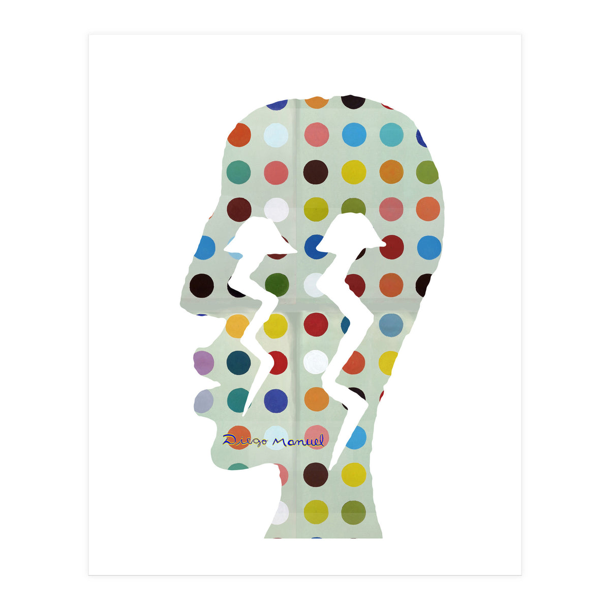 Perfil Con Rayos 8 (Print Only)