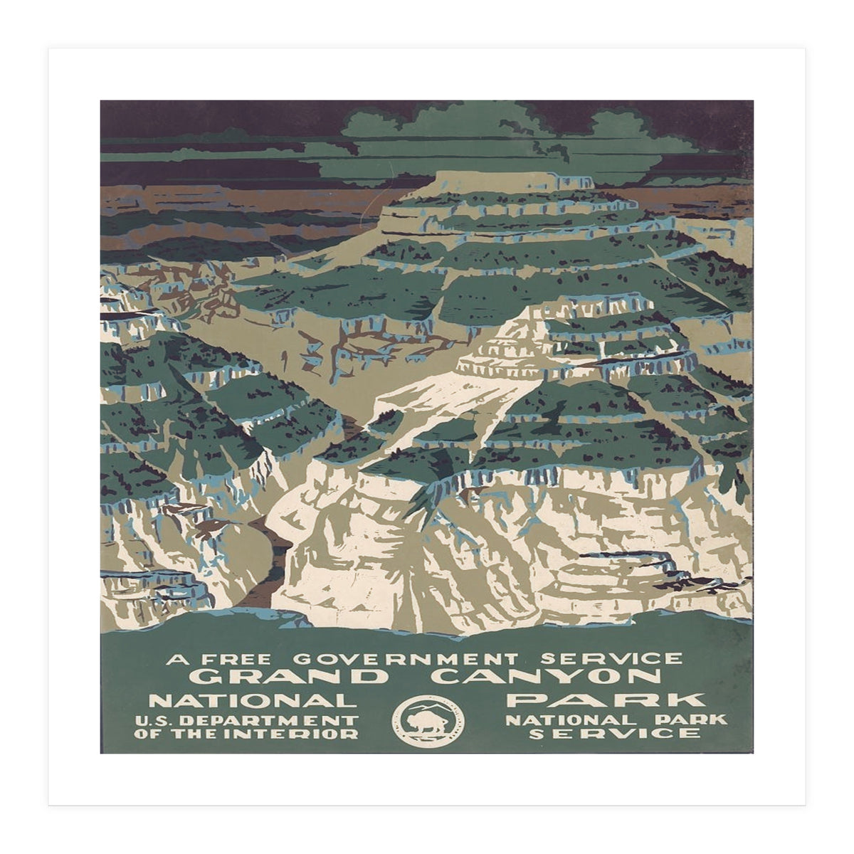 Grand Canyon Vintage Poster (Print Only)