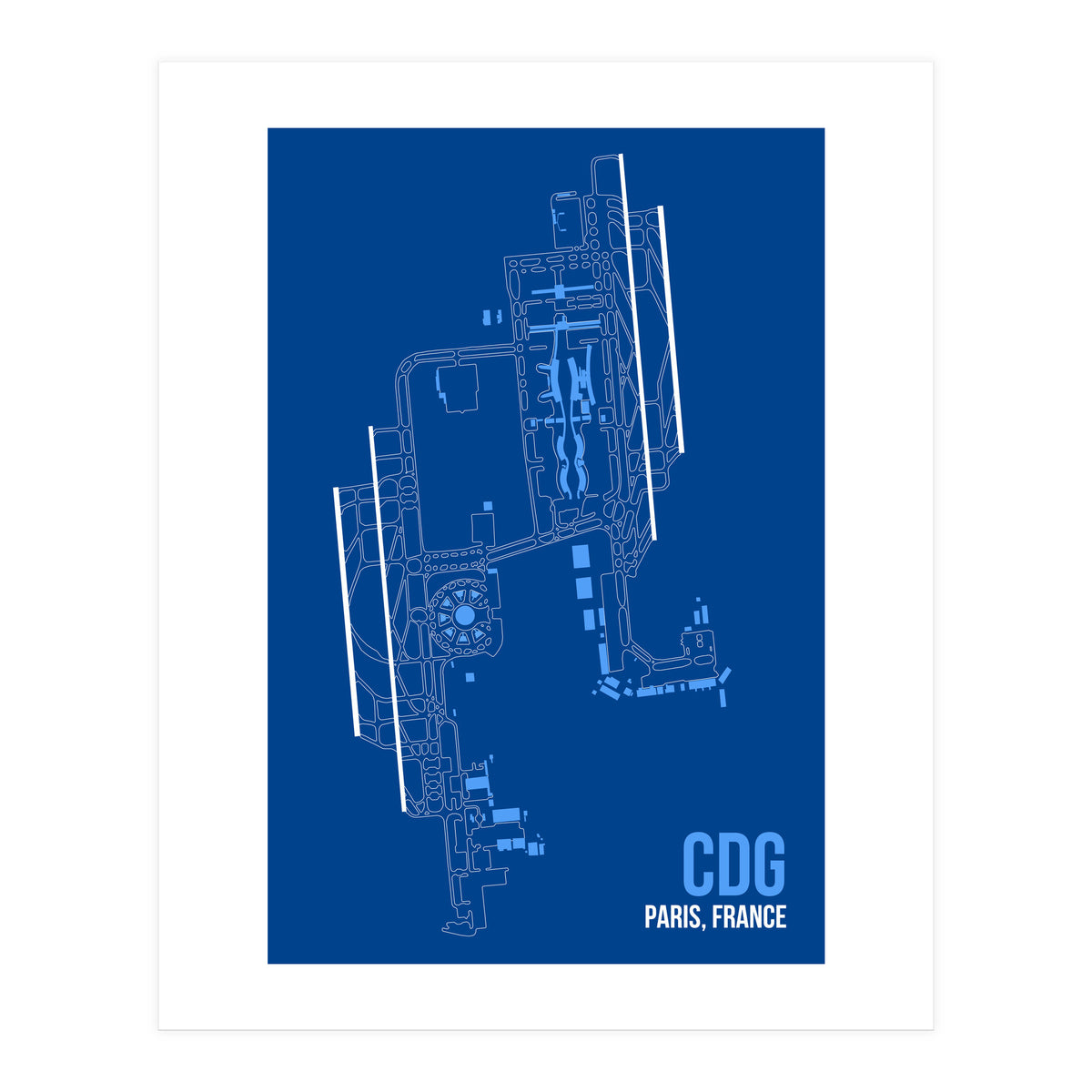 Paris CDG Airport Layout (Print Only)