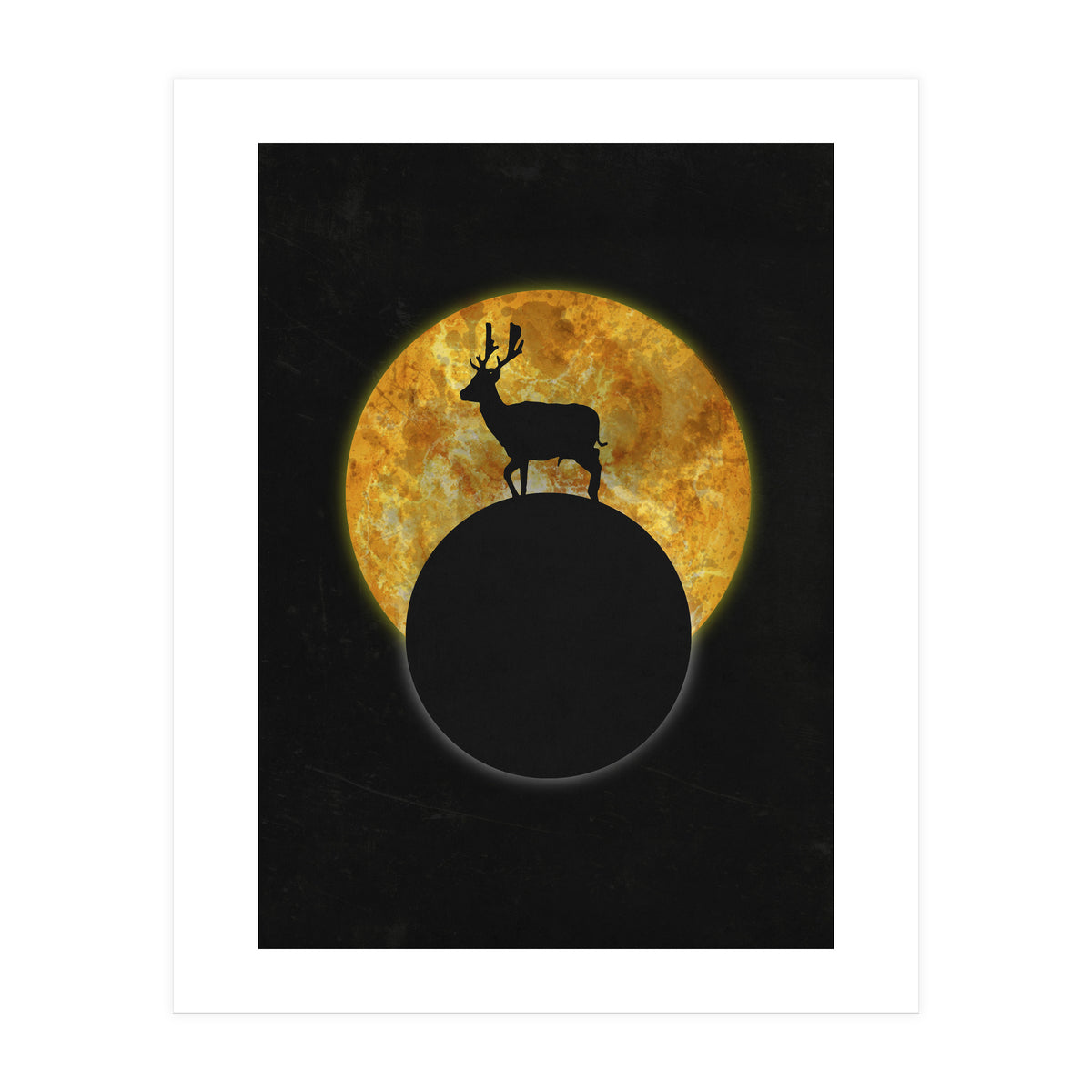 Deer On The Moon (Print Only)