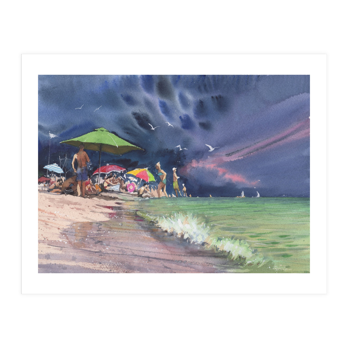 Before the storm. Watercolor painting (Print Only)