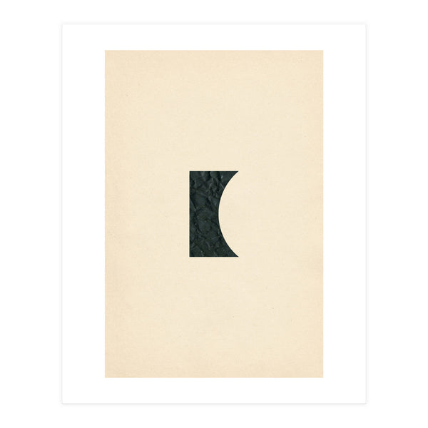 Cut black shape on beige (Print Only)
