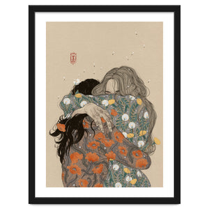 A hug in the garden by Kaethe Butcher
