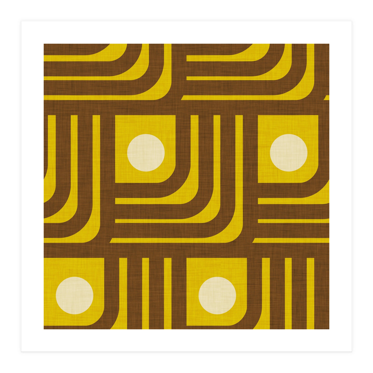 70s Curve Lines Avocado Pearl (Print Only)