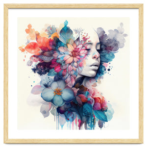 Watercolor Tropical Woman #5 by Chromatic Fusion Studio