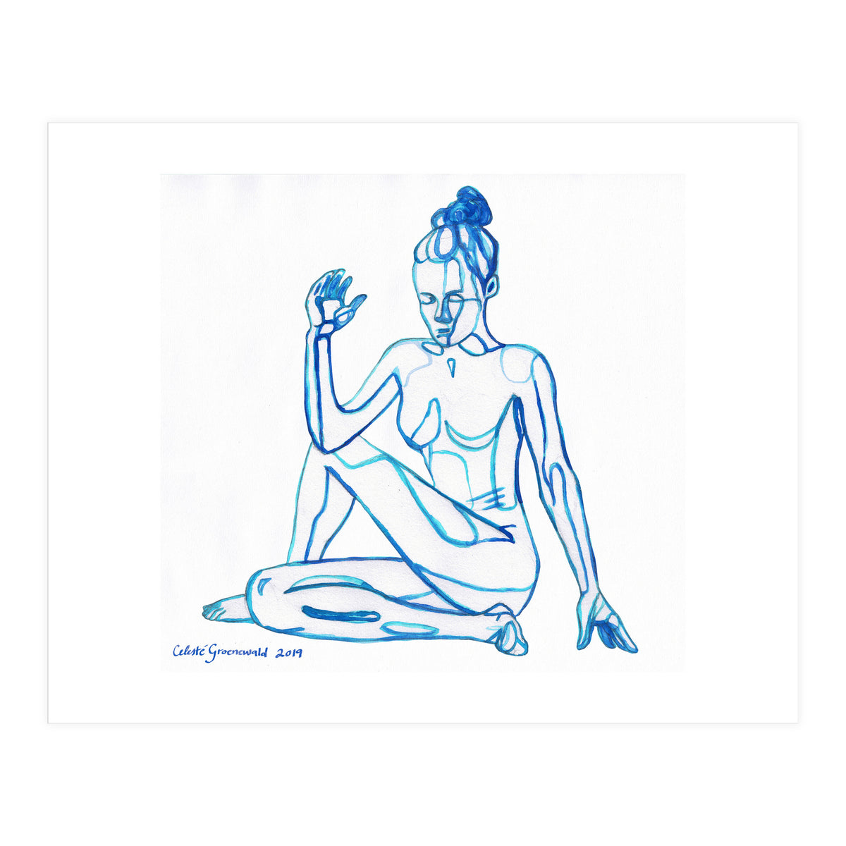 Ardha Matsyendrasana (Print Only)