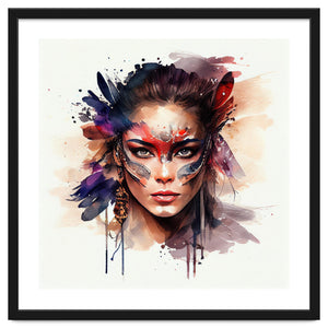 Watercolor Carnival Woman #9 by Chromatic Fusion Studio