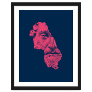 MARCUS AURELIUS ANTONINUS AUGUSTUS / prussian blue / vivid red by DANIEL COULMANN