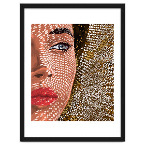Under The Jute Hat, Bohemian Woman Fashion Painting by 83 Oranges