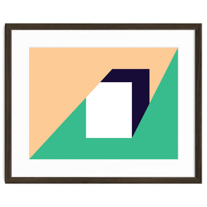 Geometric Shapes No. 61 - pink, green & dark blue by Gary Andrew Clarke