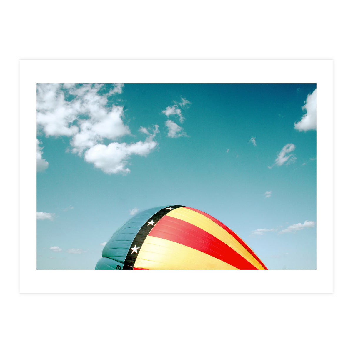 Air balloon over the blue sky (Print Only)